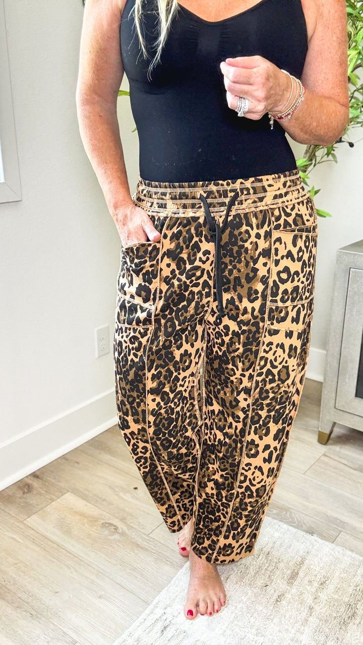 Untamed Leopard Barrel Pants