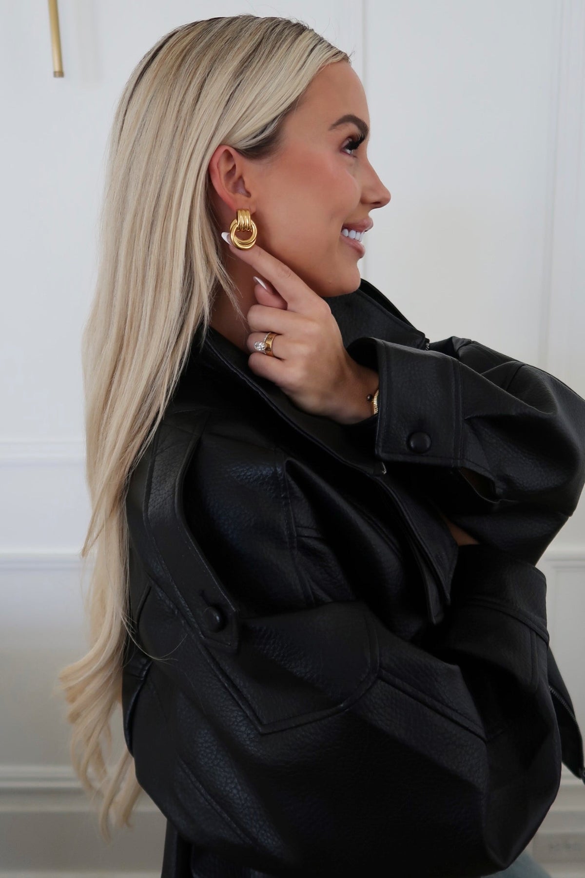 GOLD HARPER EARRINGS