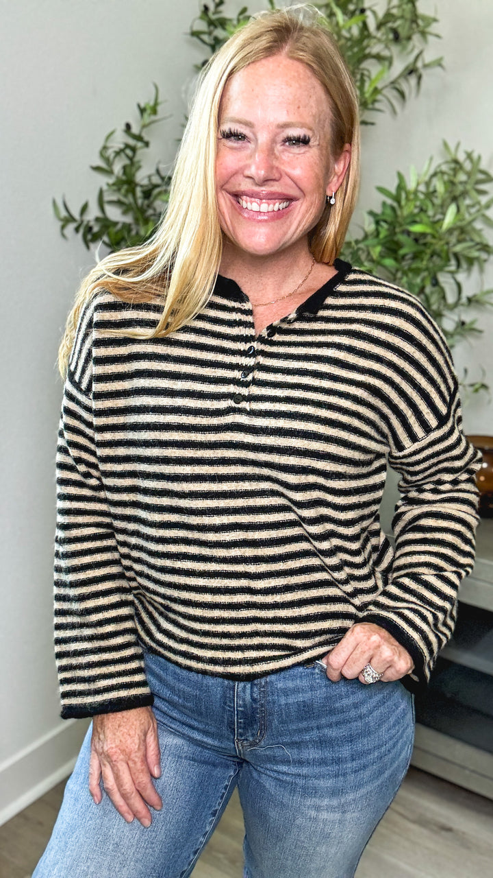 After Hours Striped Sweater