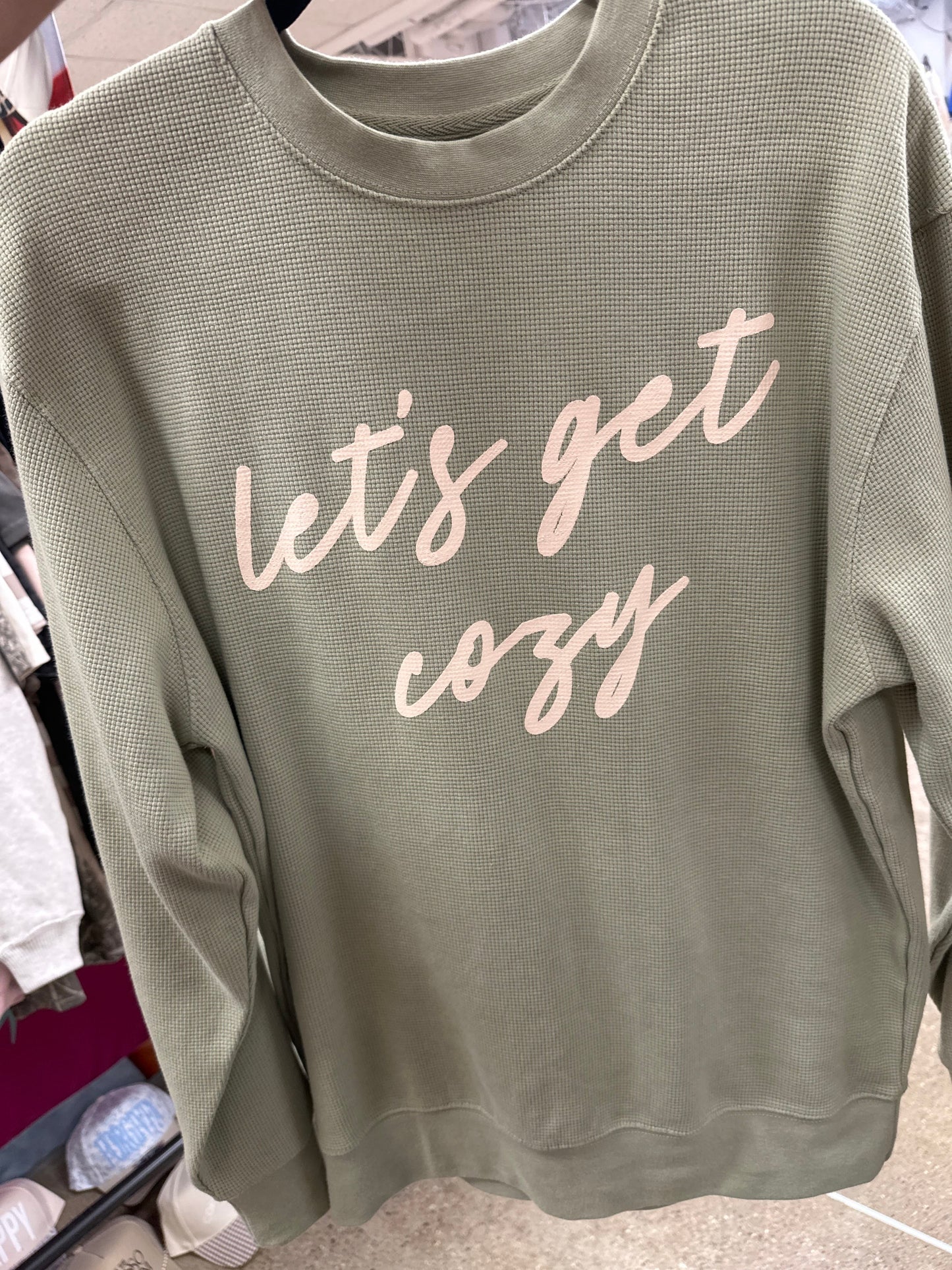 Let’s Get Cozy Waffle knit sweater