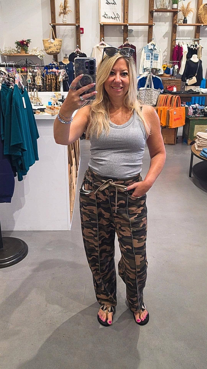 Untamed Camo Barrel Pants