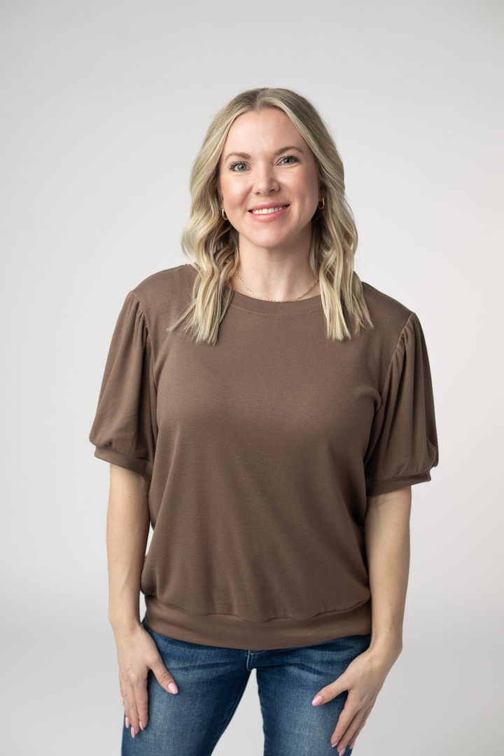 Katie Cozy Top - Mocha