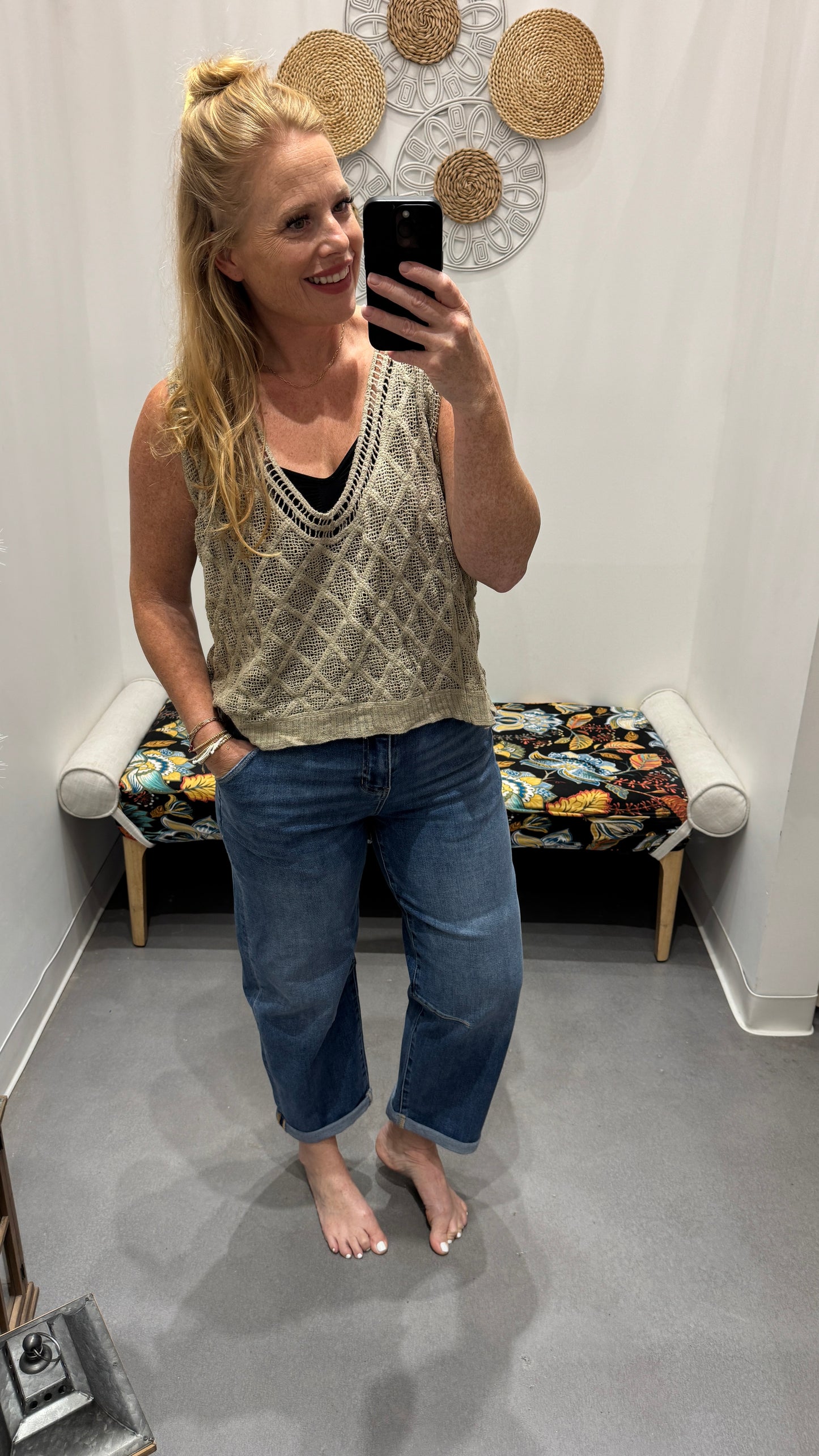 High Rise Barrel Jean