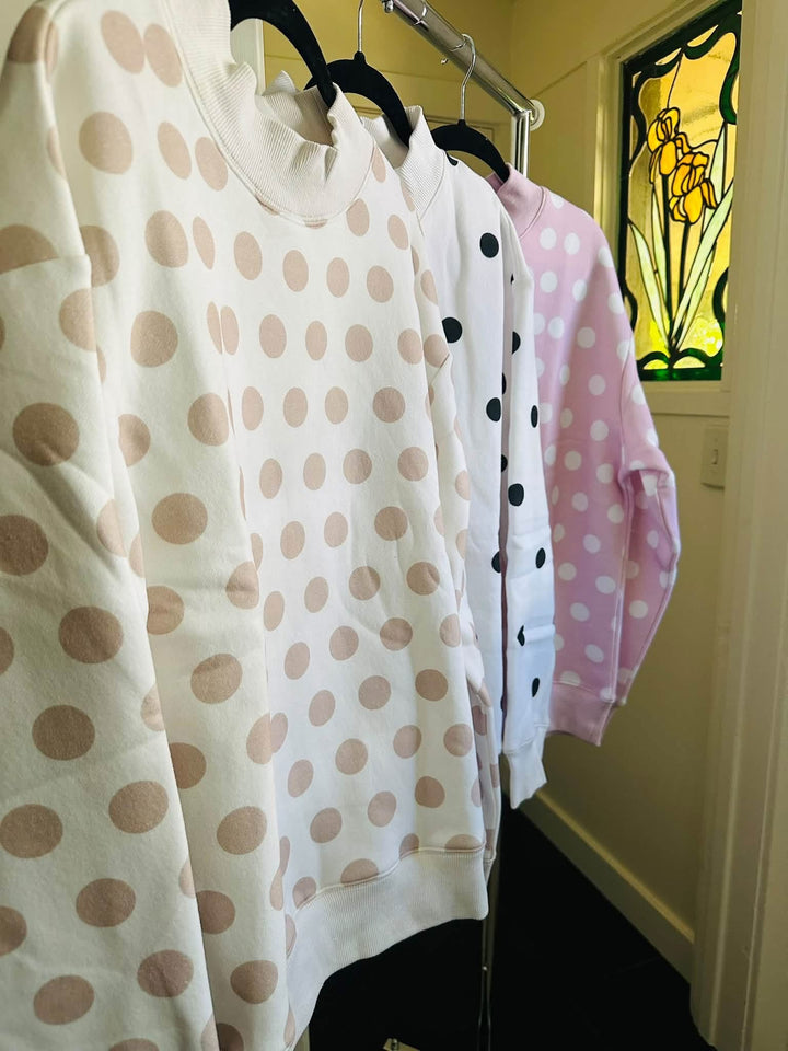 Polka Dot Princess Mock Neck - Custom Cut Due 11/15