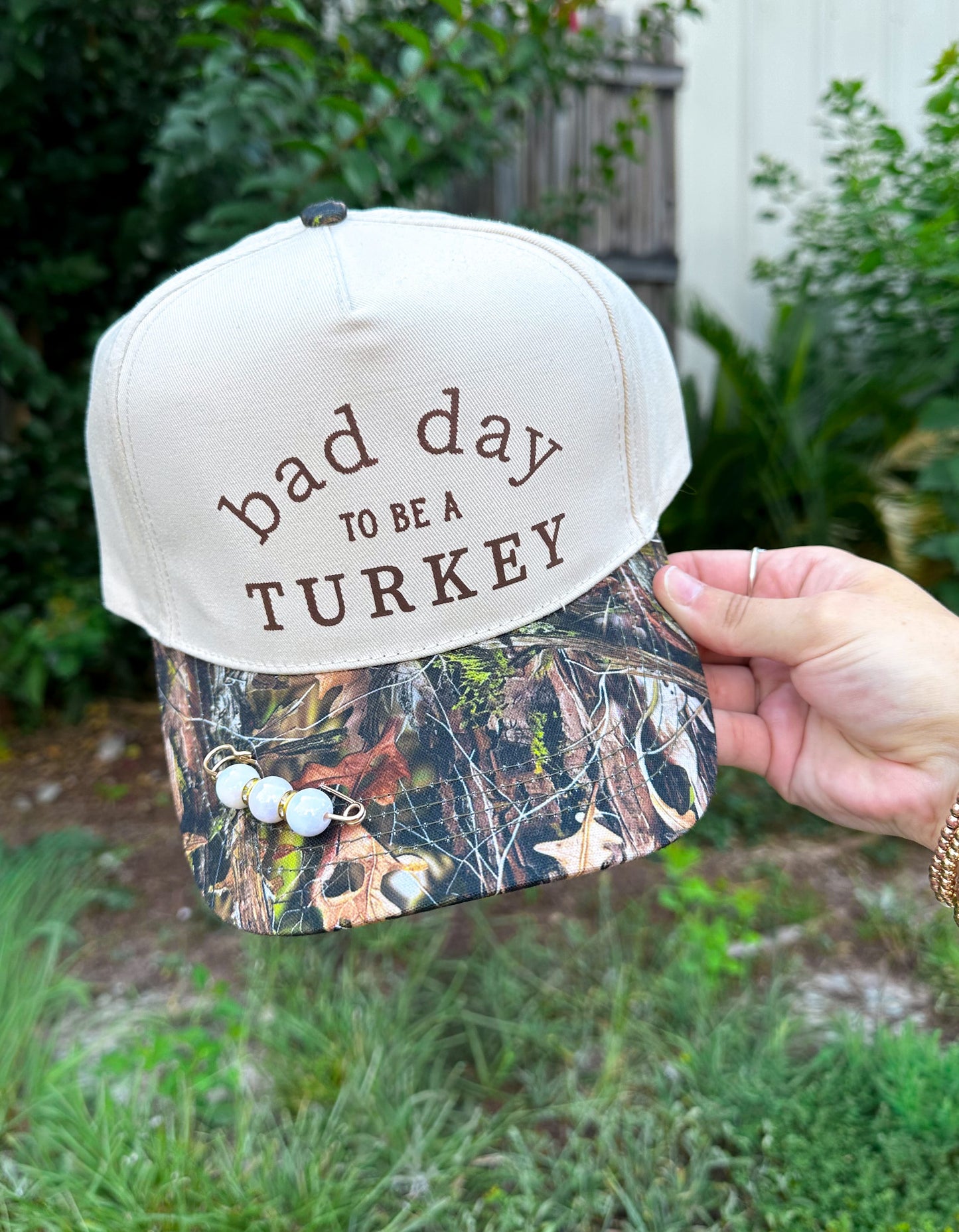 Bad Day To Be A Turkey Khaki/ Real Camo Canvas Trucker
