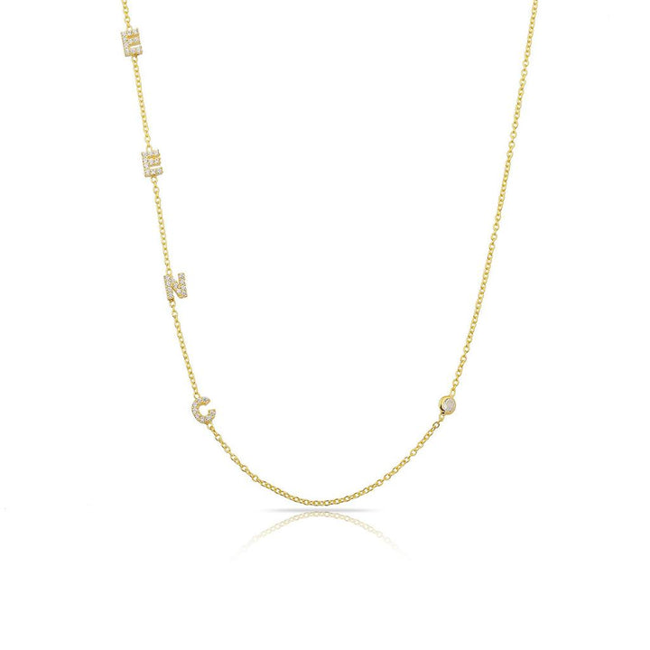 Custom Mini Adore Initial Necklace (Water Resistant)