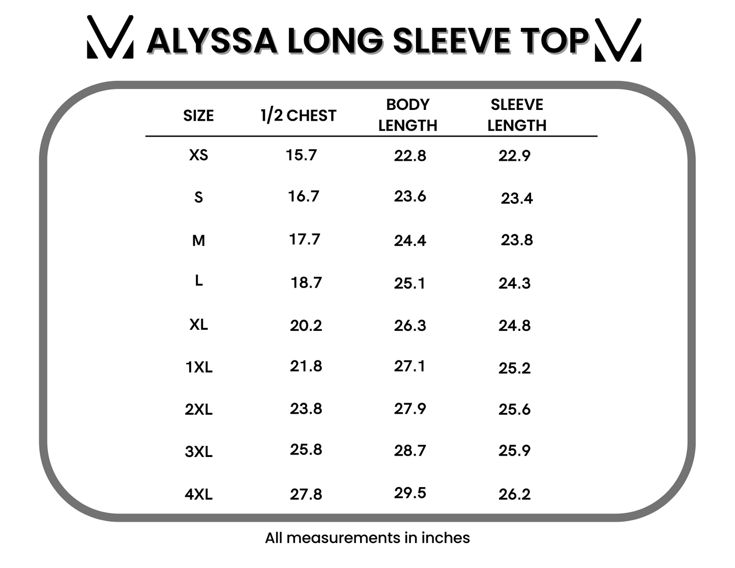 Alyssa Long Sleeve Top - Black