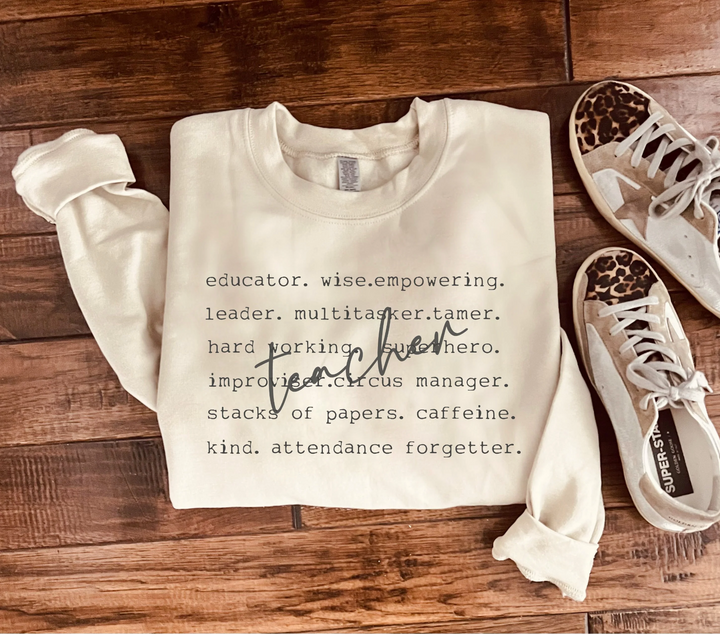 Teacher Words Sweatshirt