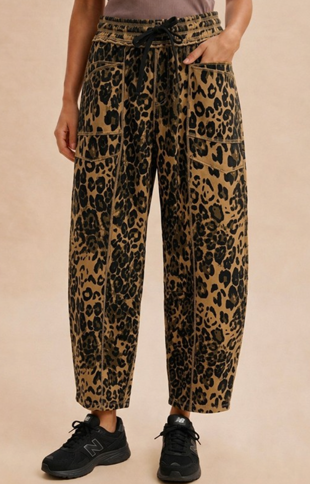 Untamed Leopard Barrel Pants