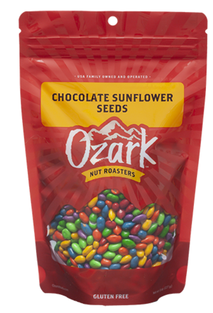 Ozark Nut Roasters Chocolate Sunflower Seeds retail pouch