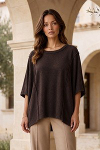 Drape Knit Poncho Top