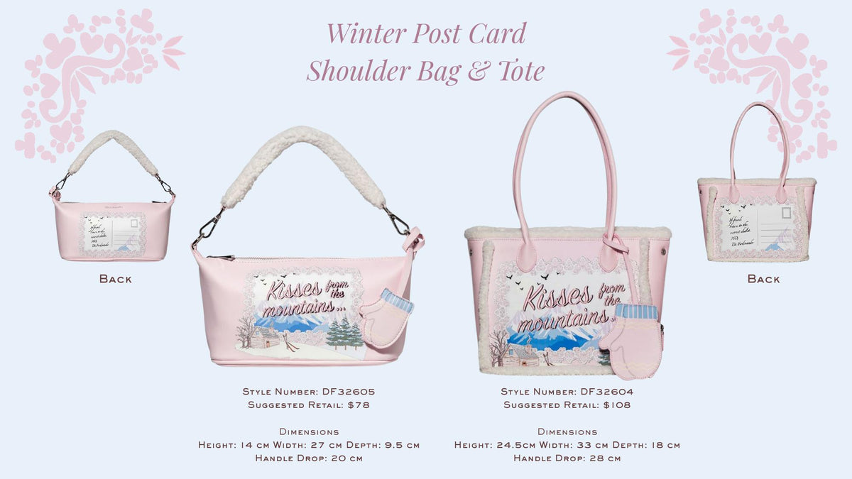 Winter Post Card Shoulder Bag and Tote