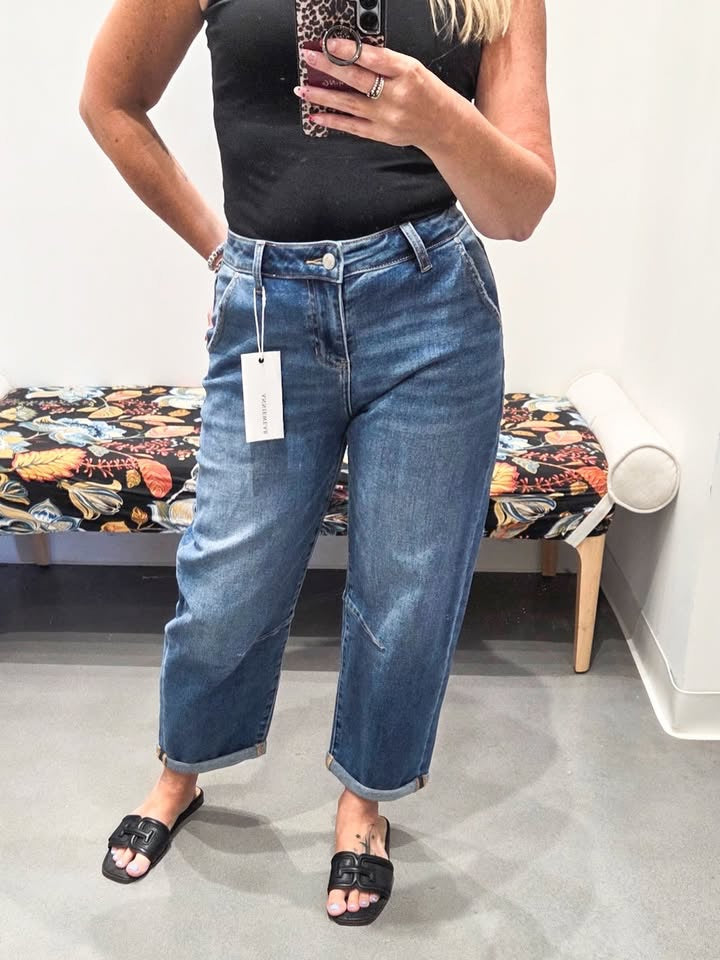 High Rise Barrel Jean
