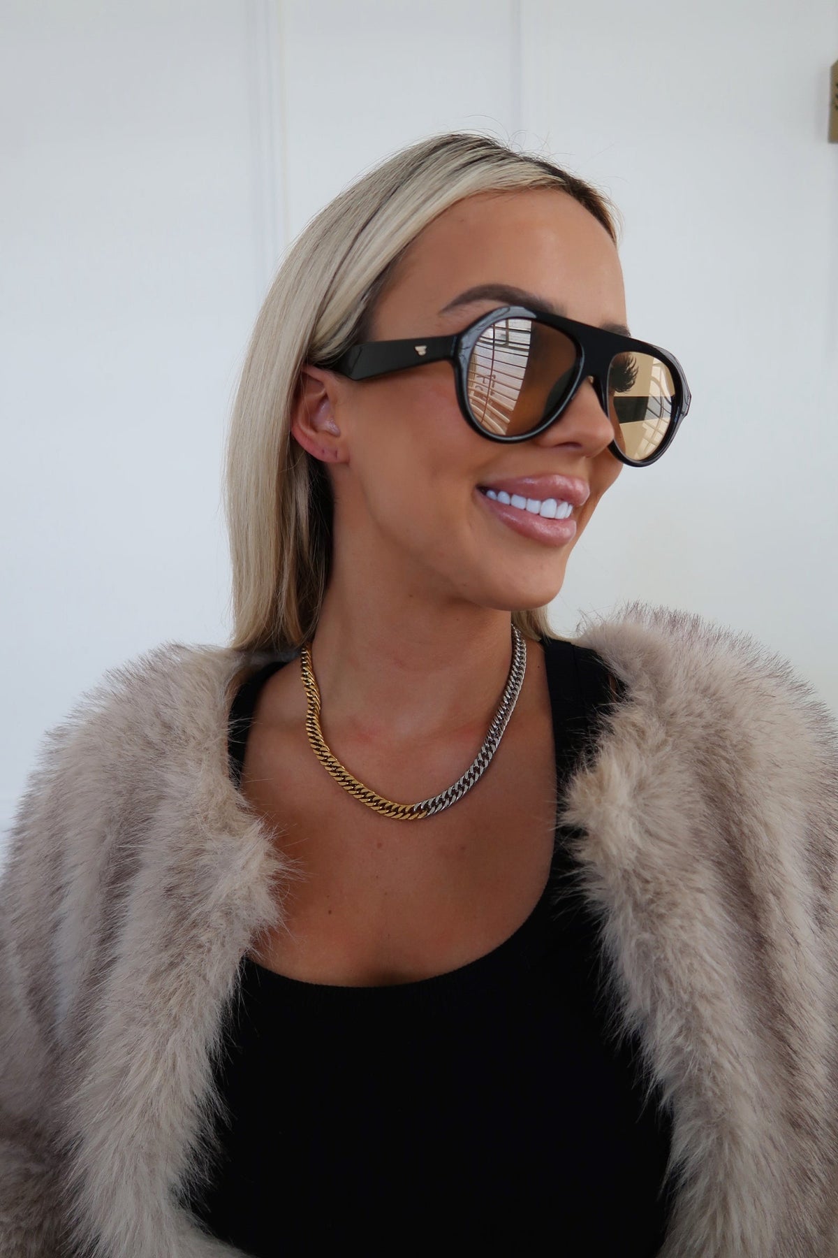 TWO TONED CHAIN NECKLACE