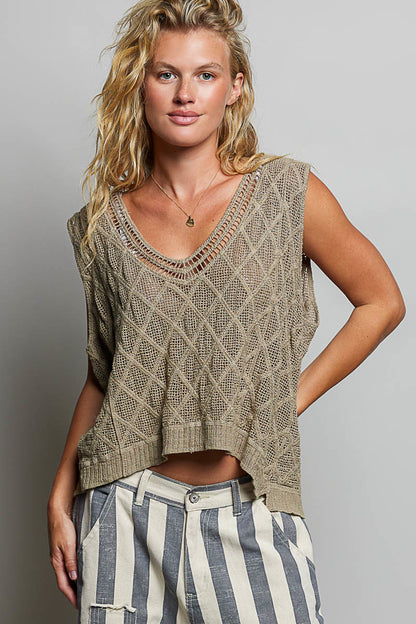 Huntington Knit Tank in Taupe