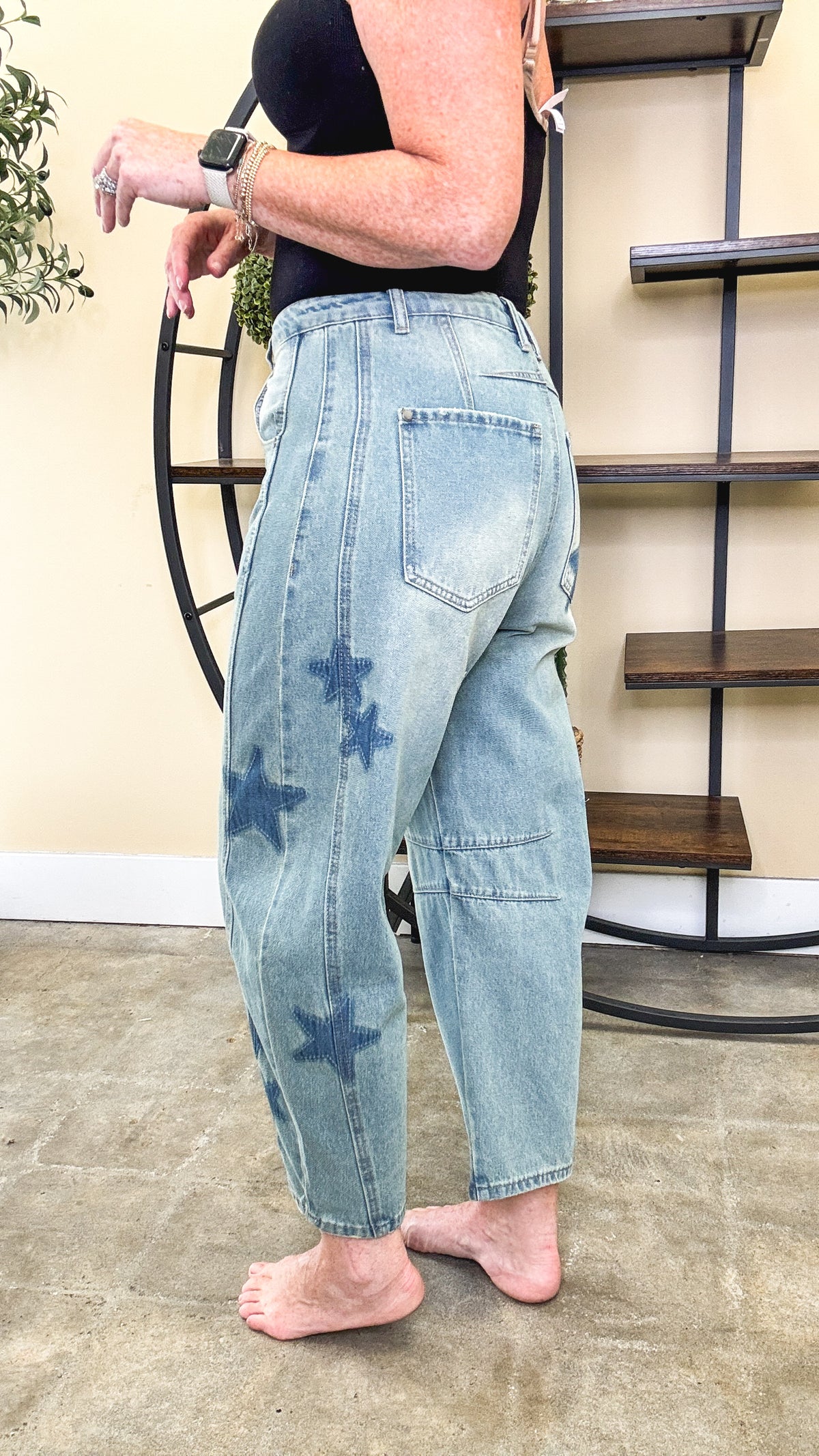 Starry Skies Washed Denim Pants