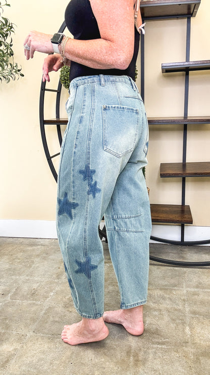 Starry Skies Washed Denim Pants