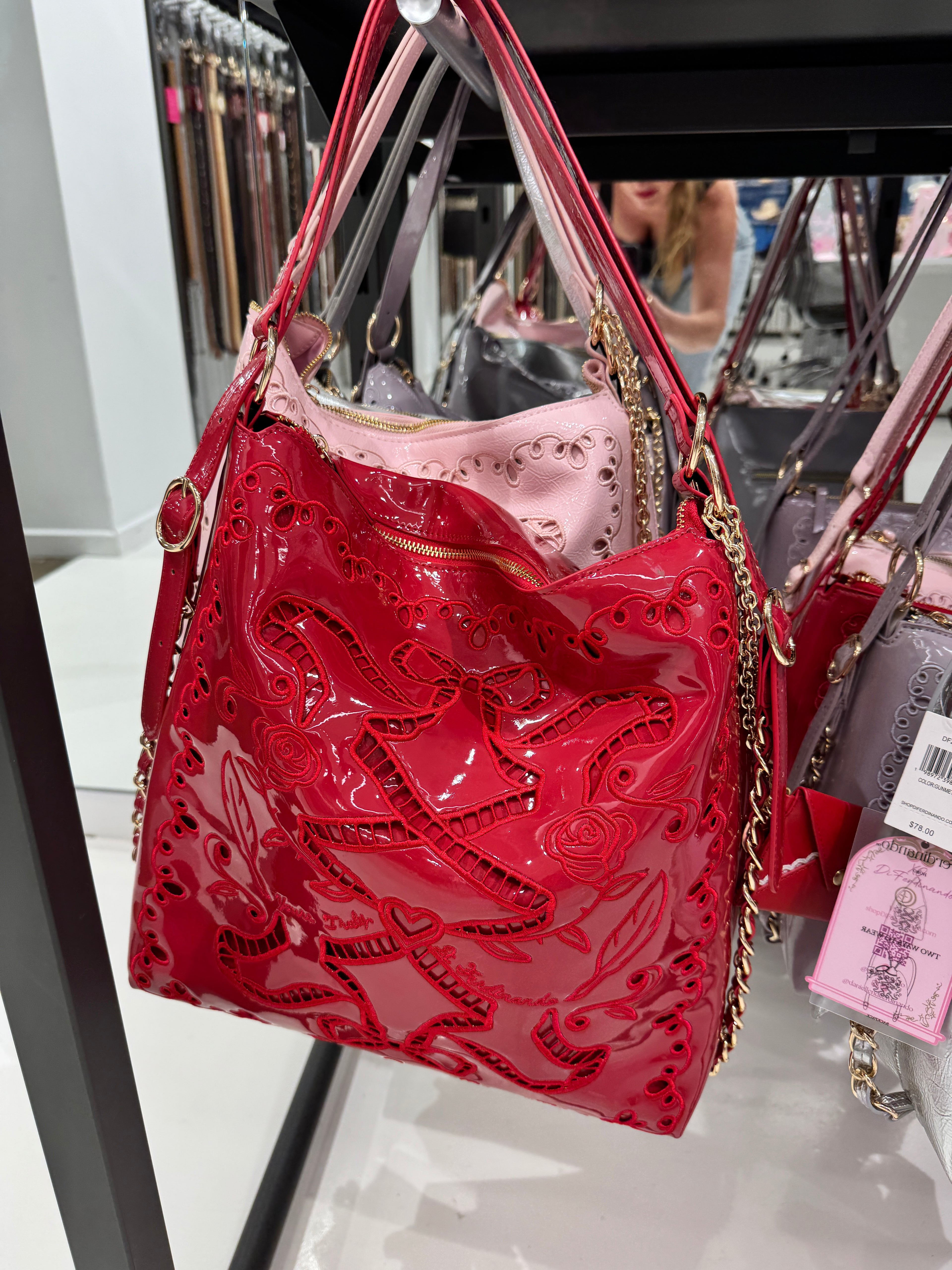 Patent Leather Ribbon Reverie Convertible Bag