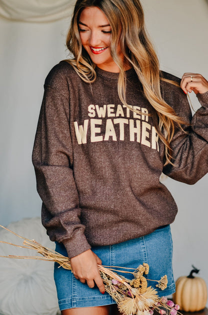 Sweater Weather Knit Sweatshirt