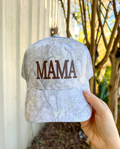 MAMA Washed Camo Canvas Trucker