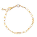 Gold Filled Cubic Zirconia Linked Chain Bracelet