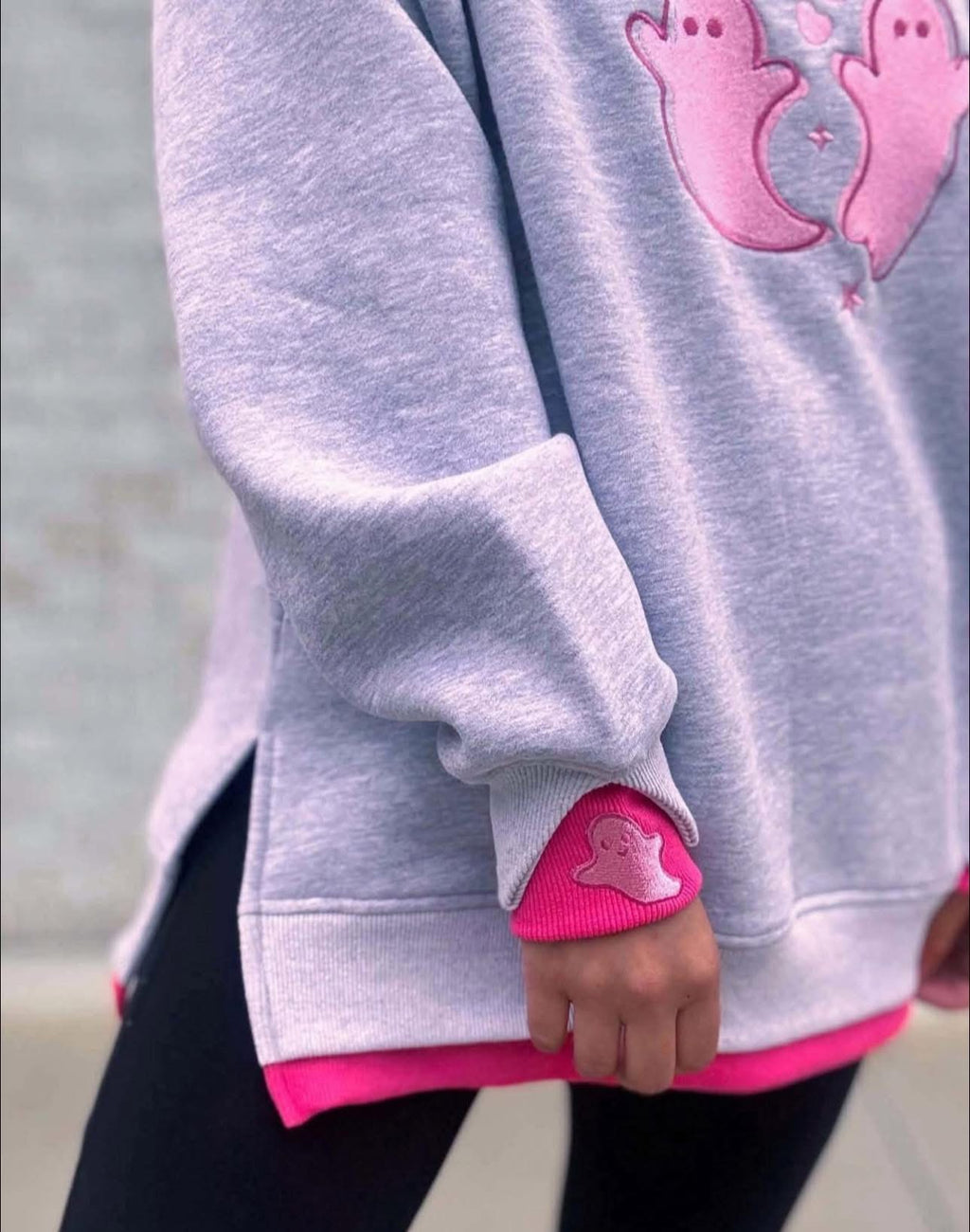 Pretty Little Ghosts LayerPop™ Double Cuff Sweatshirt Custom Order