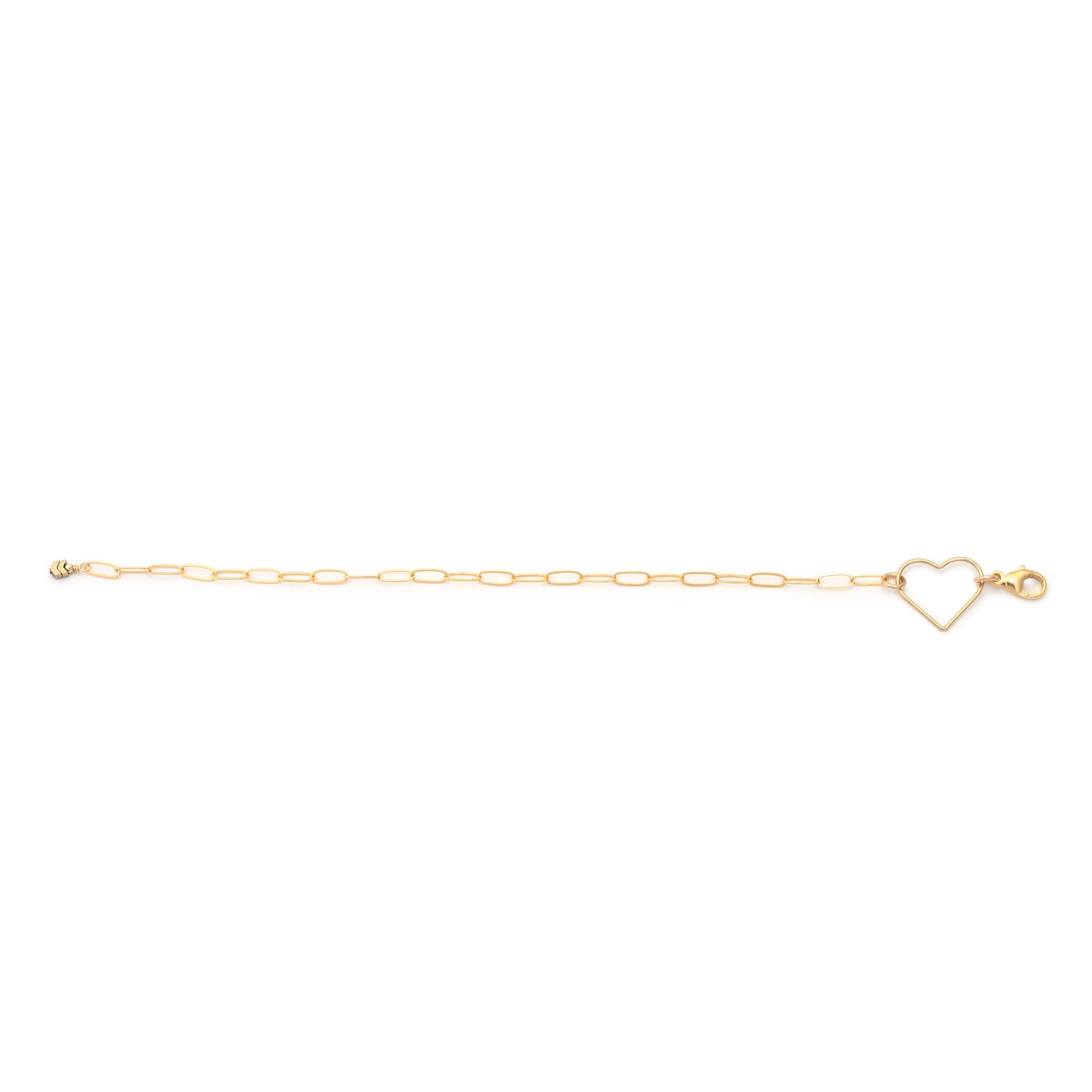 Gold Filled Heart Linked Chain Bracelet