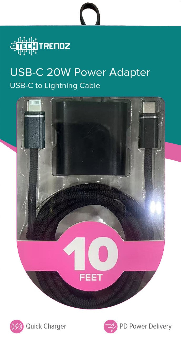 10ft. USBC to Lightning Fast Charging Set