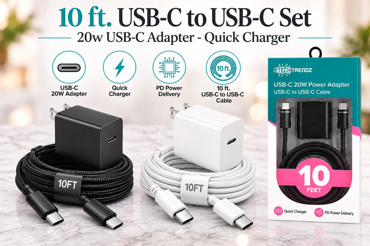 10ft. USBC to USBC Fast Charging Set