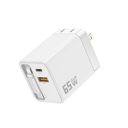 65W Retractable Wall Charger