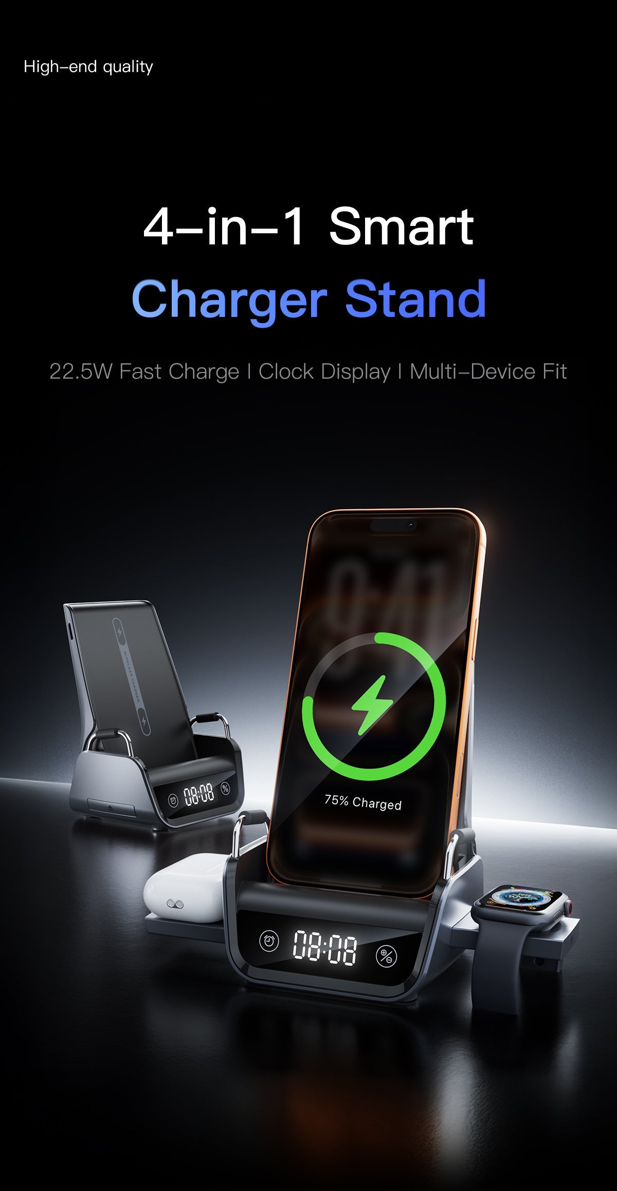 4-in-1 Smart Wireless Charging Station