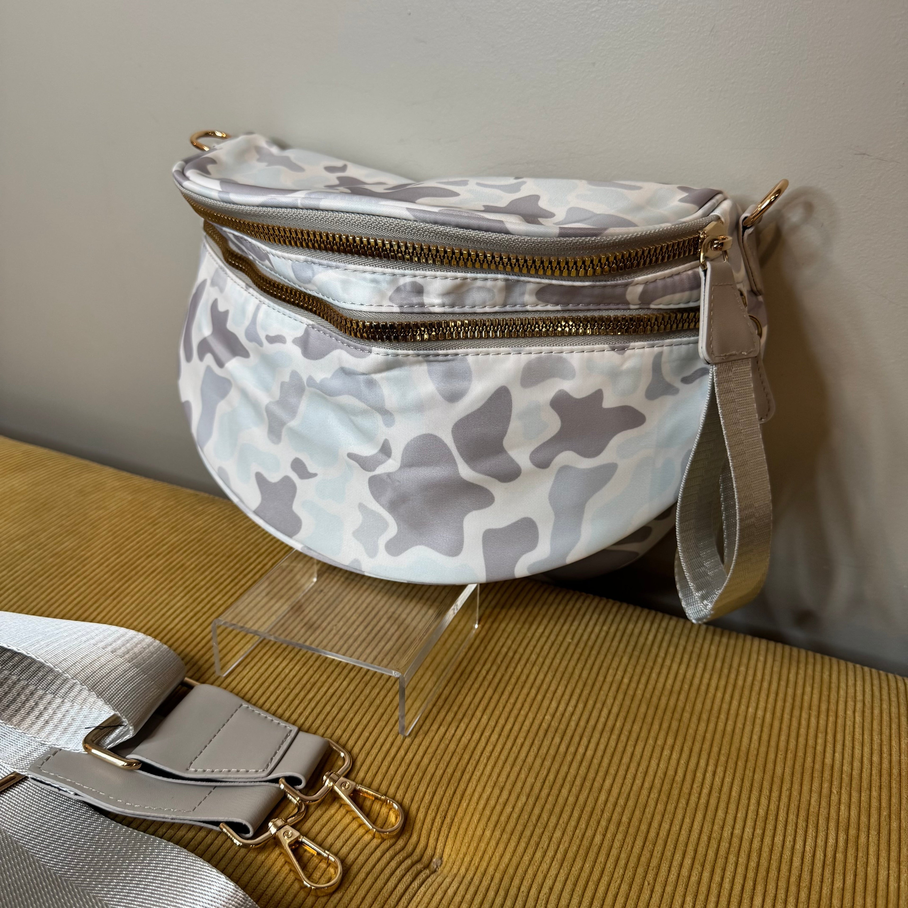 The Roni Nylon Crossbody - Camo Ice