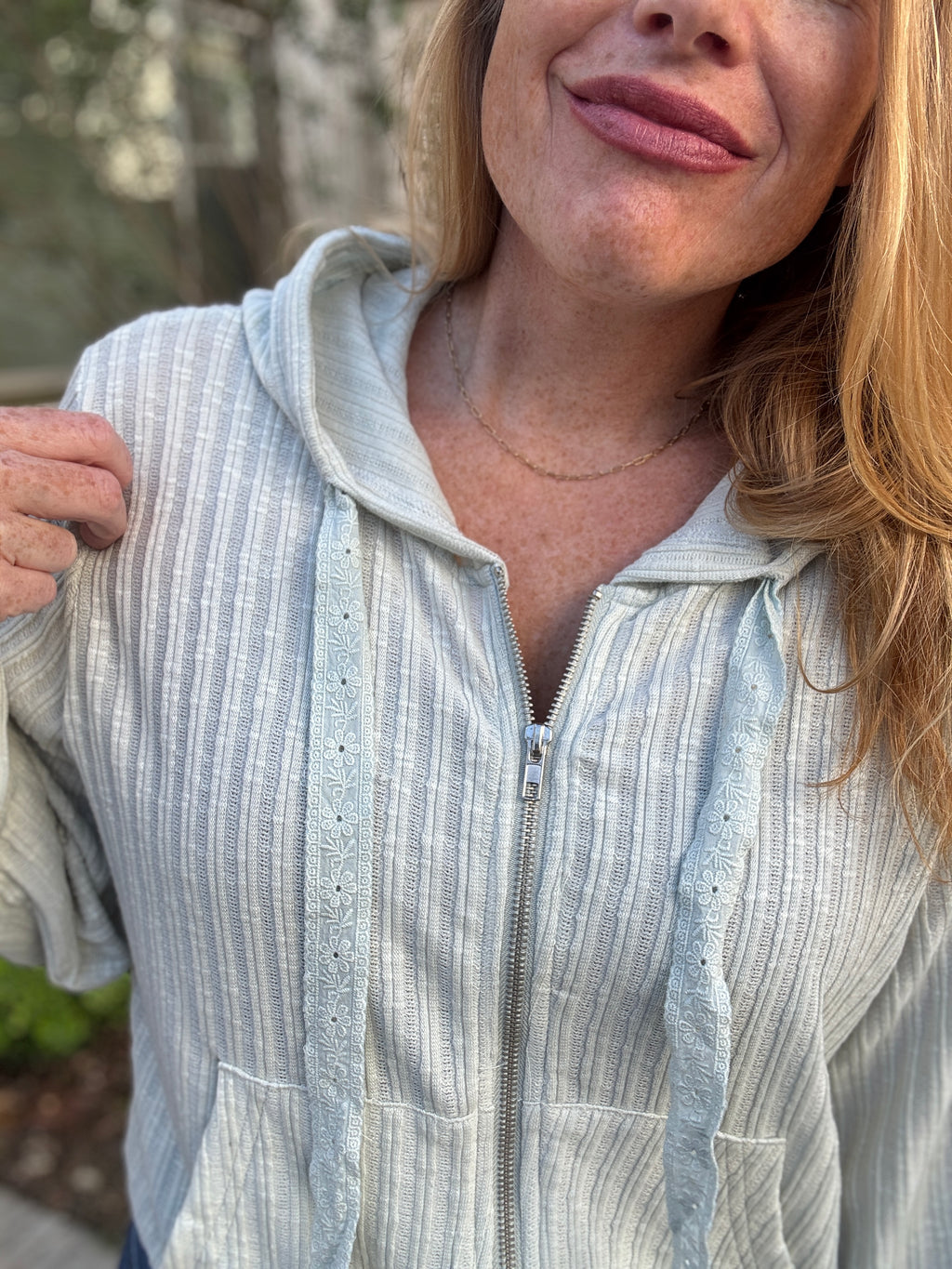 Mint to Be Light Zip Up