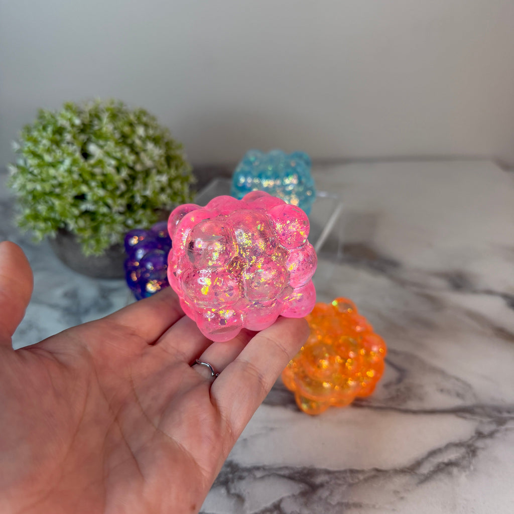 Squishy Toy - Smooth Nine Cube, Glitter - PREORDER