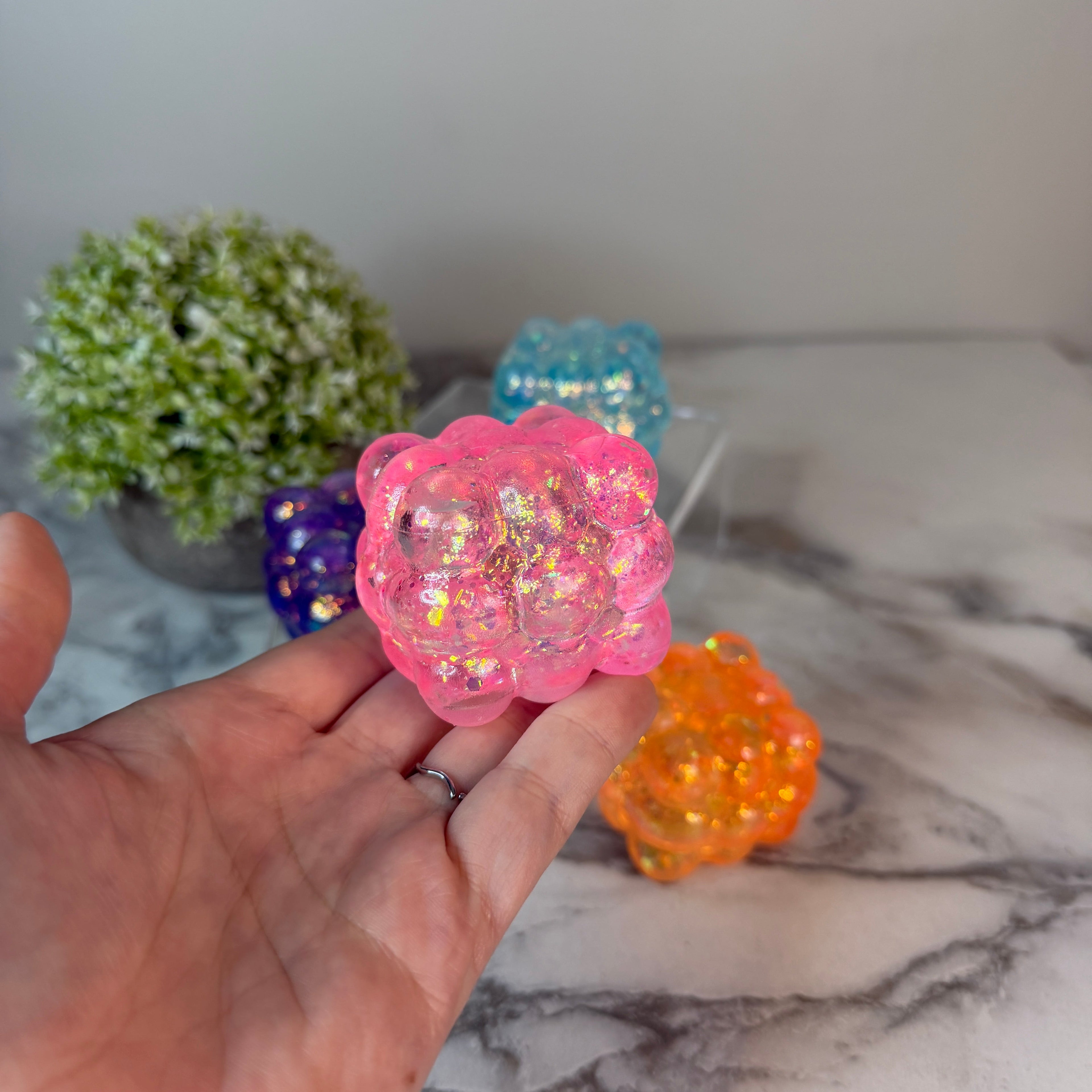 Squishy Toy - Smooth Nine Cube, Glitter - PREORDER