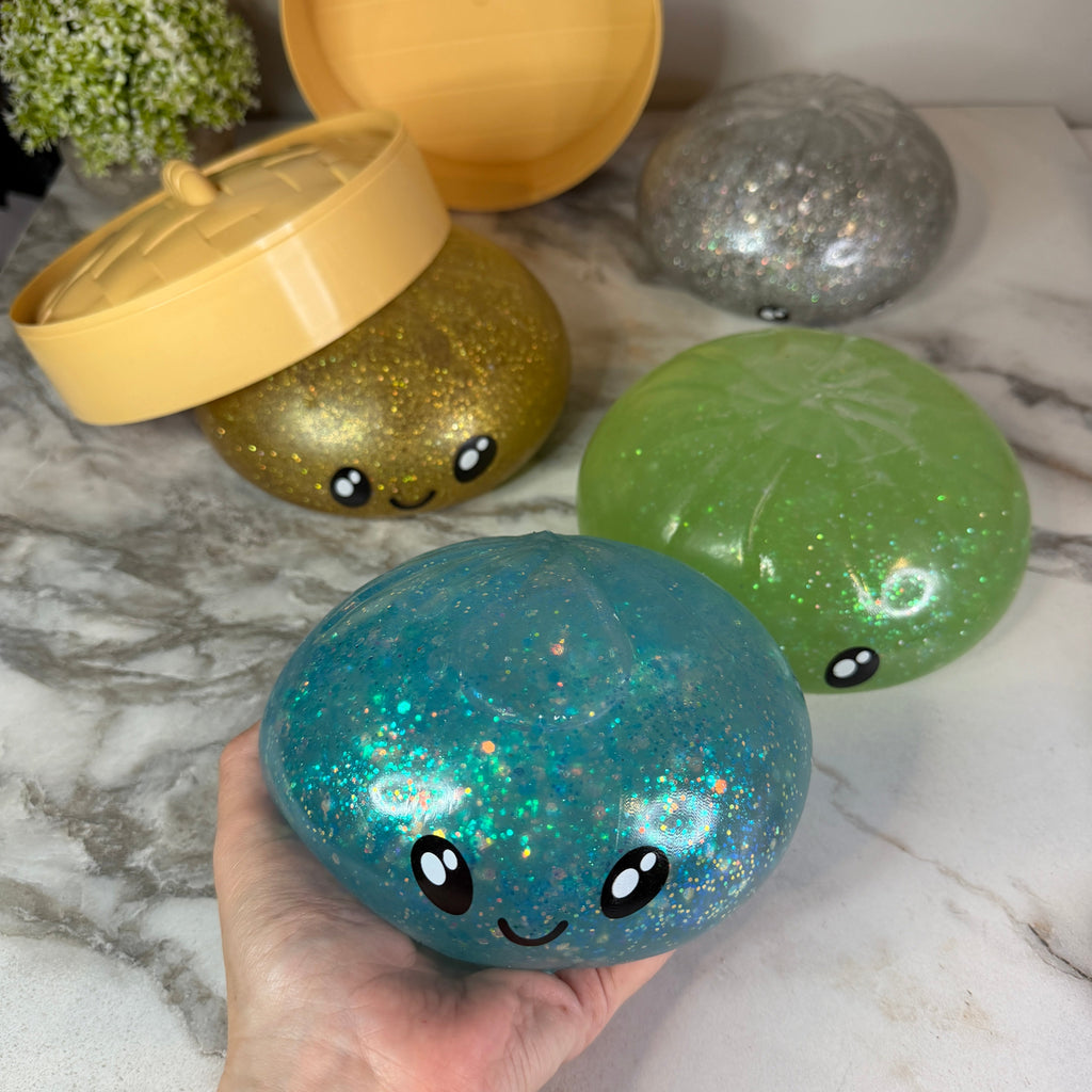 Squishy Toy - XL Dumpling, Quick Squeeze Glitter