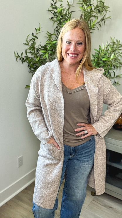 Autumn Mornings Hooded Knit Cardigan
