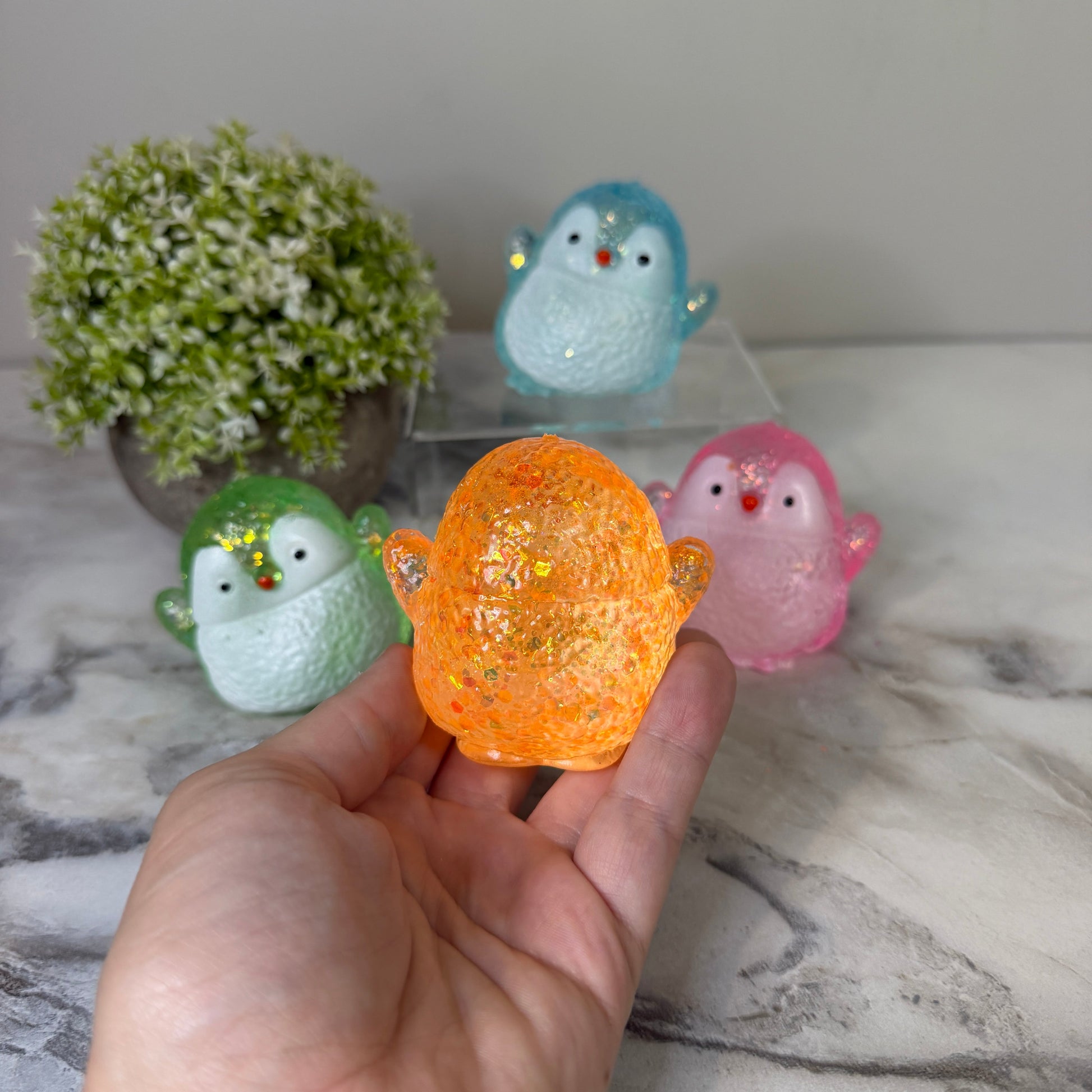 Squishy Toy - Glitter Penguin - PREORDER