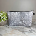 Pouch - Grey Roses