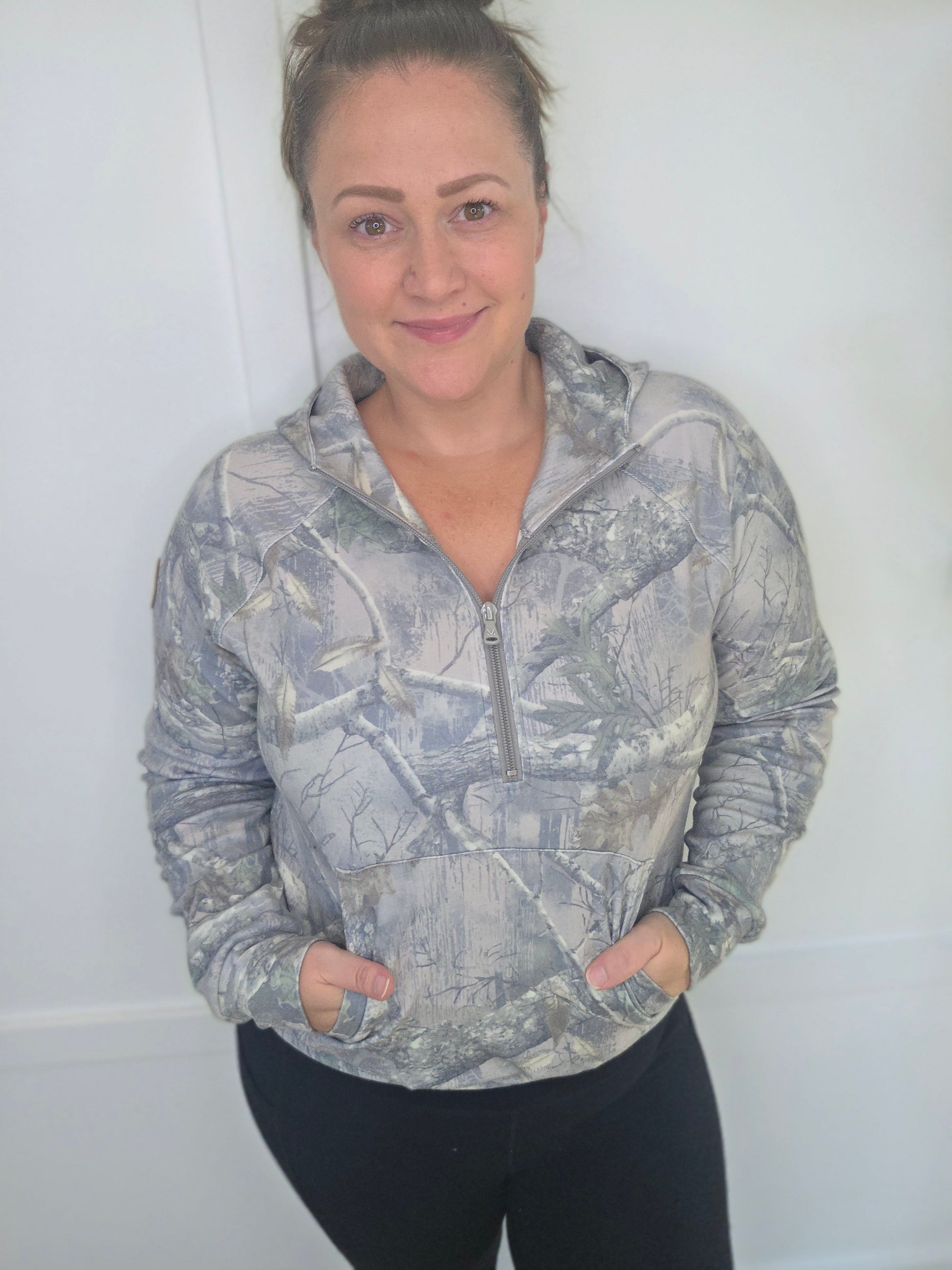 Shorter Halfzip Hoodie - Camo