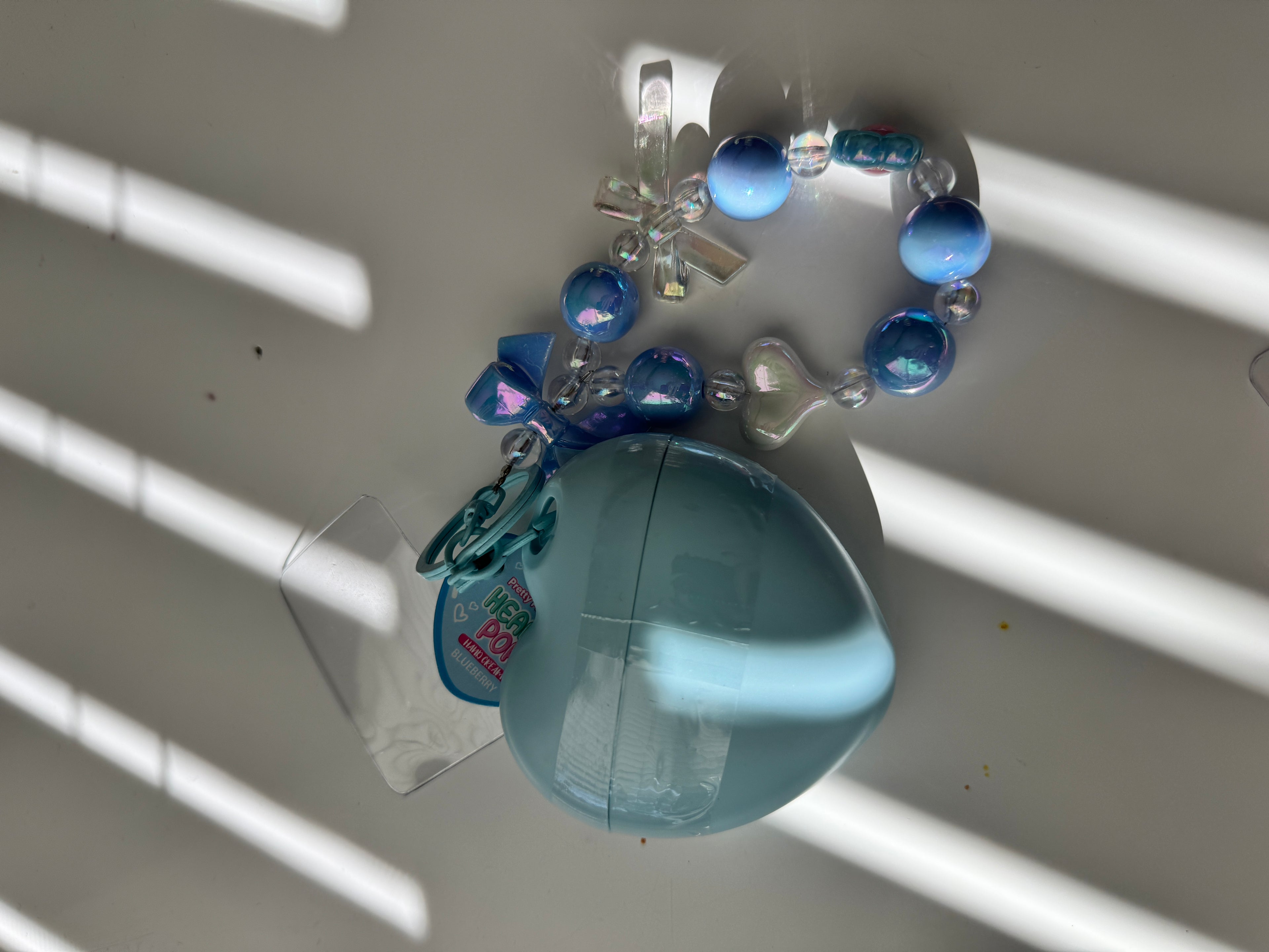 Heart Pop Hand Cream Keychain W/ Cell Phone Case Tether