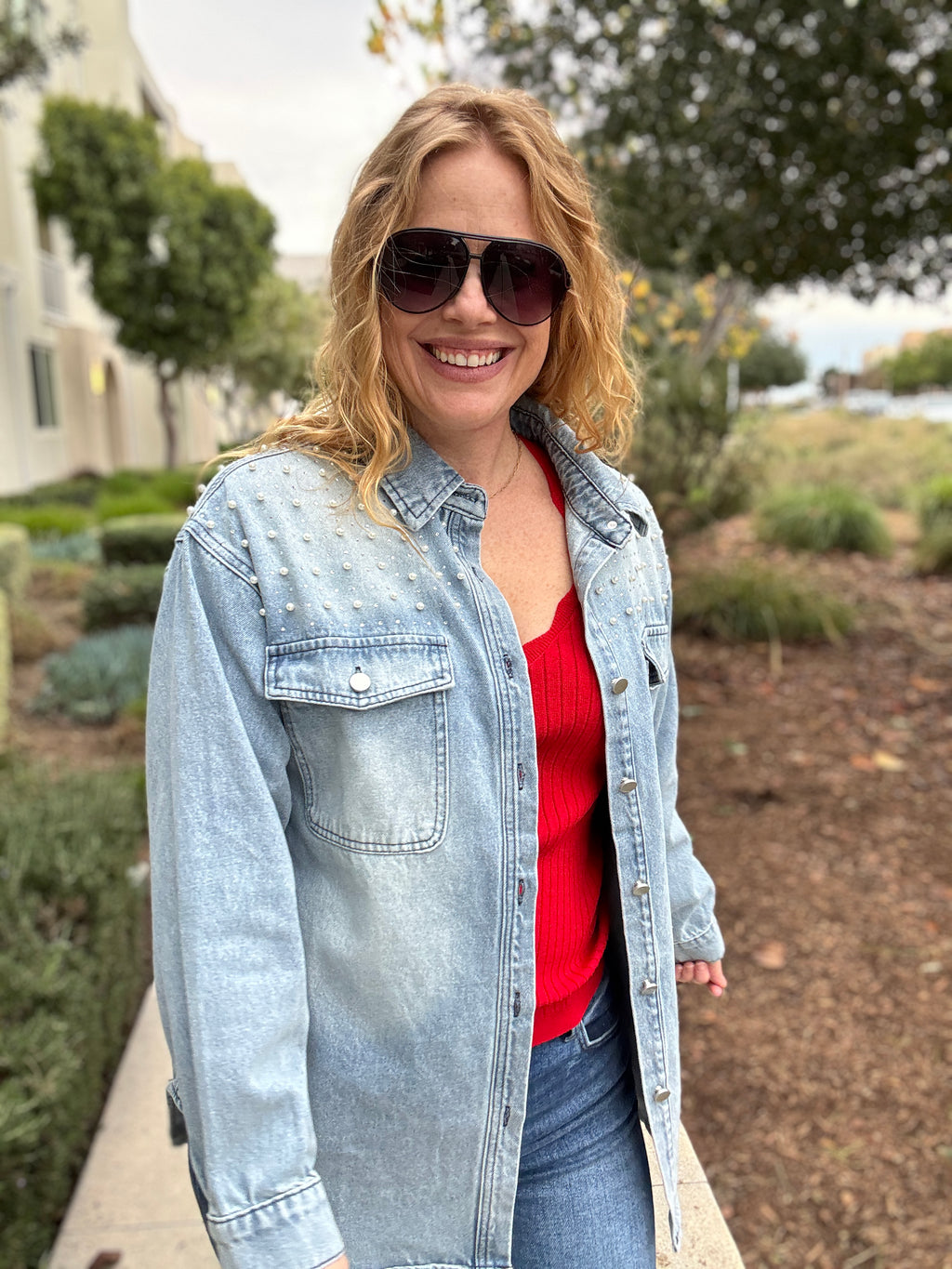 Leave a Little Sparkle Denim Jacket