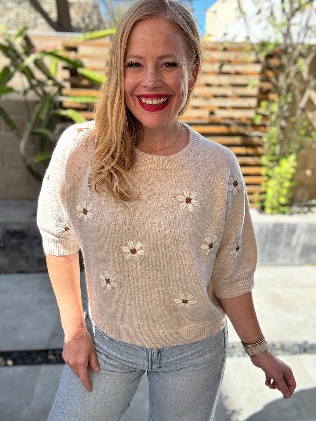 Petal Whispers Knit Sweater