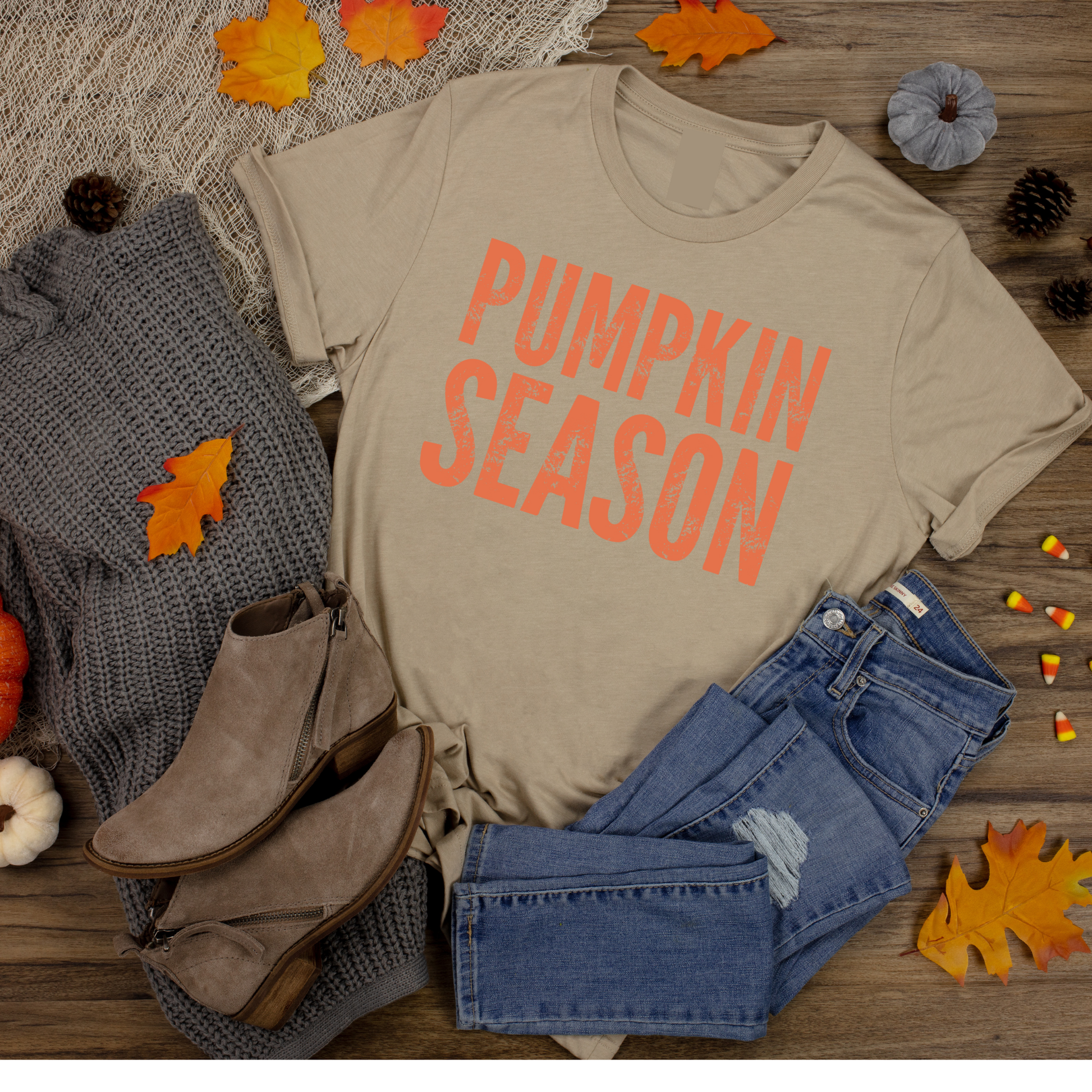 Distressed Pumpkin Season Graphic Tee