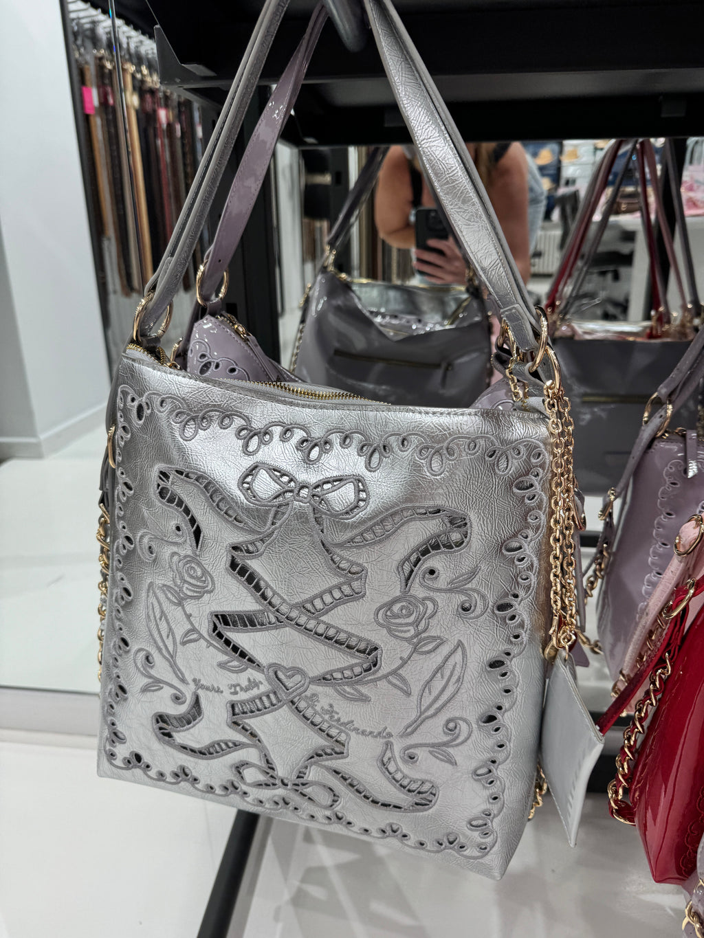 Patent Leather Ribbon Reverie Convertible Bag