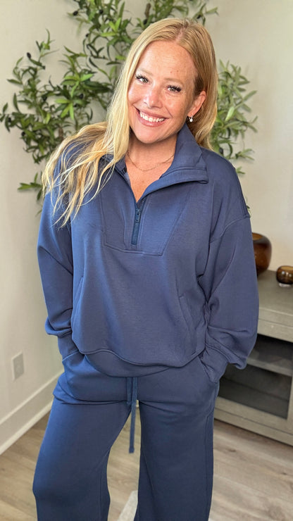 Lounge Life 3/4 Zip Top