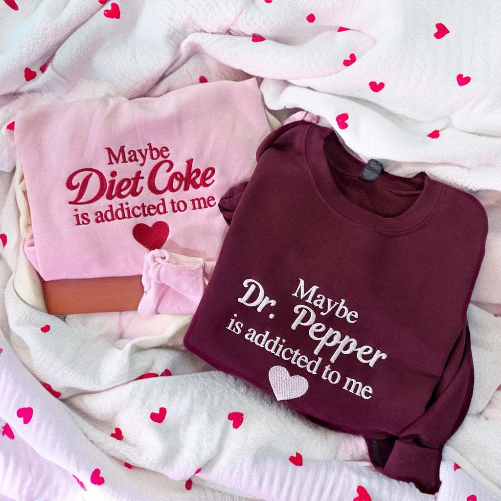 Diet Coke Loves Me Embroidered Crewneck