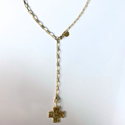 Hammered Cross Charm