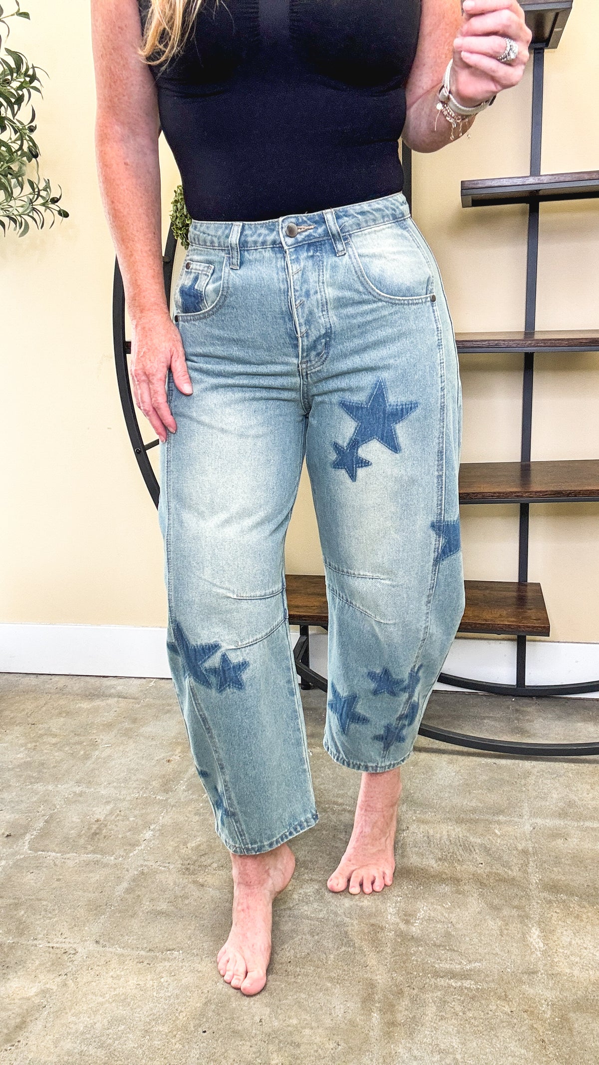 Starry Skies Washed Denim Pants