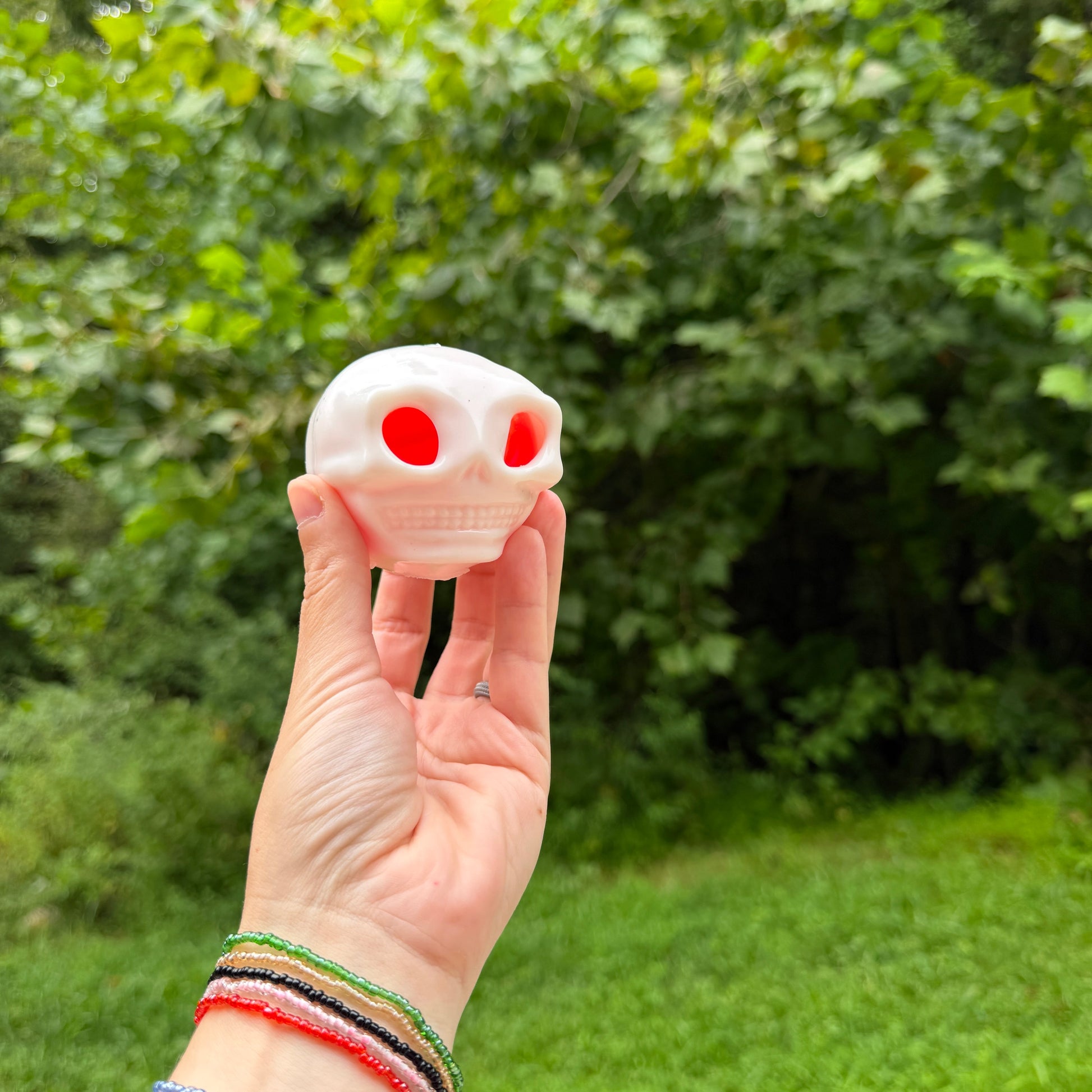 Squishy Toy - Halloween - Skull Head + Worms